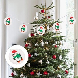 ledmomo Christmas String Lights 1.5M 10LED Hanging Christmas Penguin String Lights Battery Operated Christmas Decorations Night Light for Indoor Outdoor Party Favors