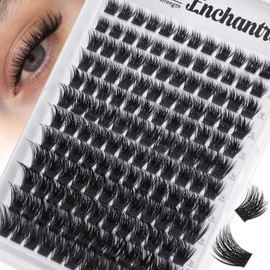 Wispy Lash Clusters Enchantress Eyelash Clusters 10-18mm Fluffy Cluster Eyelash Extensions CD-Curly Faux Mink Cluster Lashes for Comfortable Wear Natural Individual Lashes with Ultra-Soft Band