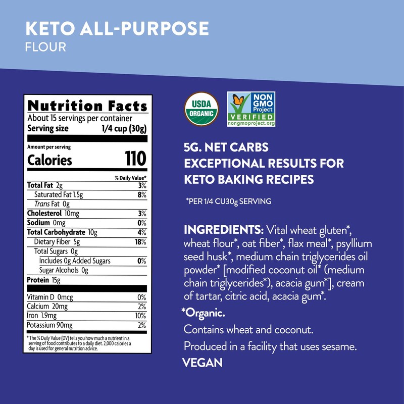 Nature's Path Organic Keto All-Purpose Flour 16oz Bag (Pack of