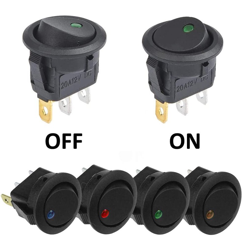 Mintice™ 20Pcs Car Vehicle Truck Rocker Toggle LED Switch Blue