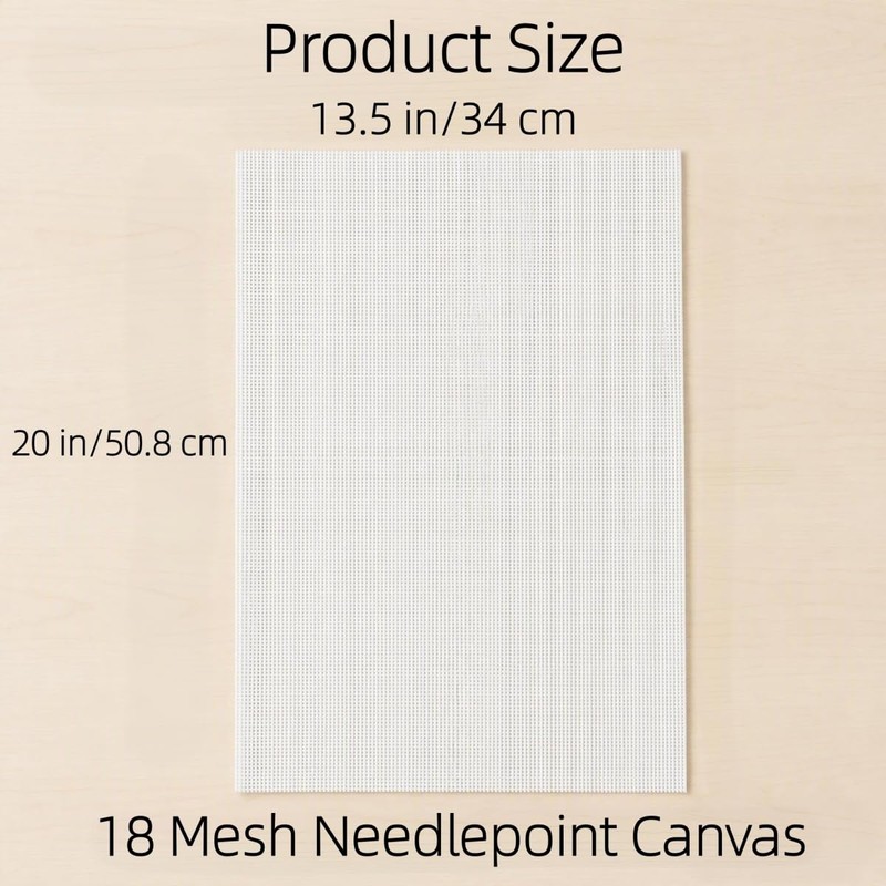 2 Pack 18 Mesh Needlepoint Canvas Cross Stitch Fabric Canvas