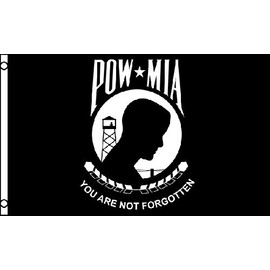 2X3 POW-MIA (Standard) Polyester Nylon Flag 2X3 ft House Banner Grommets Double Stitched Fade Resistant Premium Quality