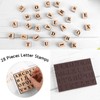 Dizdkizd 28-Piece Capital Letter Stamps, Cute Alphabet Rubber Stamp Set,