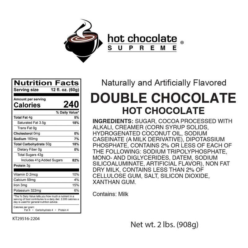 Hot Chocolate Supreme 2 lb bag Double Chocolate Instant Hot