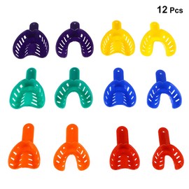 Healifty Bandejas dentales Bandeja desechable de Espuma Bandeja Doble Arco 6 Pares