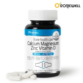 Roniwell Bone Healthcare Calcium Magnesium Zinc Vitamin D (1,350mg x 90 Tablets) / 로니웰 본헬스케어 칼슘마그네슘아연비타민D (1,350mg×90정)