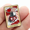 Cat Tarot Card The Lovers Cute Cat Pin Enamel Heart