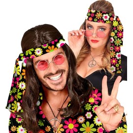 Widmann - 60s and 70s headband, hair band, hippie, flower power, accessory, carnival