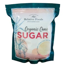 Organic Cane Sugar Crystals (3lb sugar packet) - Preservative & bone-char free, vegan food sugar substitute, gluten free, Non-GMO, fine natural sugar sweetener for cooking, beverages, & more