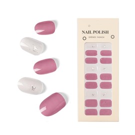 NAILDOKI Nail Stickers 20 Pieces Full Wraps Nail Polish Strips, Self-Adhesive Gel Nail Art Decals for Women Girls