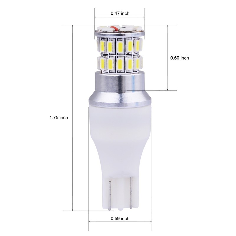 Alla Lighting 2x Super Bright 6000K White 921 W16W 912