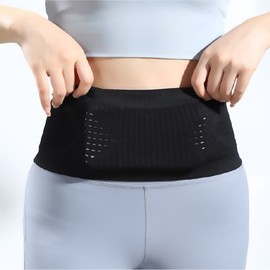 [Deopseok Deopseok] Stylish Elastic Flip Running Belt Waist Band Marathon Bag GS002835 Elastic Flip Belt Gray S 2ea