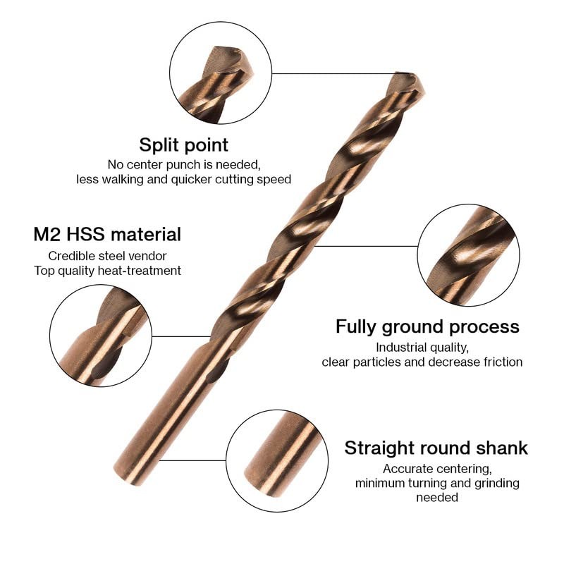 Professional 8.0 mm x 5 pieces HSS drill bits for