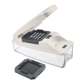 Lurch 10226 Würfel-und Stifteschneider für Obst und Gemüse, Kunststoff, Iron Grey/Weiß, 20 x 15 x 10 cm