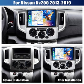 [2+64G] AMprime Android 13 Car Stereo for Nissan Nv200 2013-2019 with Wireless Carplay&Android Auto,9 Inch Touch Screen Car Radio with Bluetooth FM/RDS Radio HiFi EQ WiFi GPS Dual USB+Backup Camera