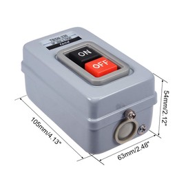 uxcell ON OFF Power Push Button Control Switch Box 30A 3.7Kw