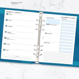 2026 A5 size organiser diary & notes refill insert Filofax A5 COMPATIBLE | Monthly/Weekly | English | UK holidays (2026 Diary&Notes)