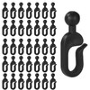 36pcs Plastic Hooks for Gazebo Curtains, Black Gazebo Hooks Multi-Purpose