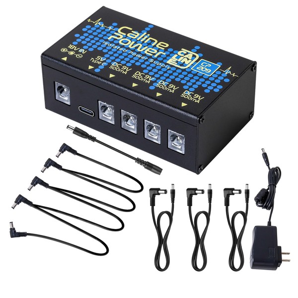 Caline Caline Guitar Pedal Power Supply,9V 500ma Pedal Board Power