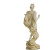 Apollo God of Music Poetry Art Gold Tone Alabaster Statue