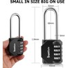 SharkByte Combination Padlock [2.6" Long Shackle] 4-Dial Heavy Duty Combination
