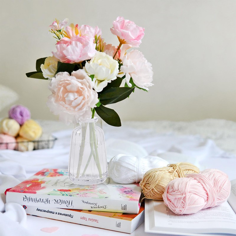 Pack of 6 Small Vases for Table Decoration (11 x