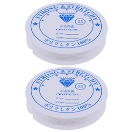 Looconi 0.5mm Elastic String, Stretchy Bracelet String Crystal String Bead Cord for Bracelet, Beading and Jewelry Making