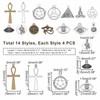 PH PandaHall 14 Styles Evil Eye Charms, 56pcs Cross Horse