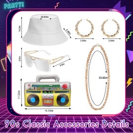 VillbeCoser Women Hoodies Jumpsuit Set, 80s 90s Neon Costume Tracksuit Outfit One Piece Windbreaker Jacket Rapper Suit