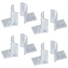 4 Pairs 1-5/8" Fence Post Base,Round Pipe Floor Flange