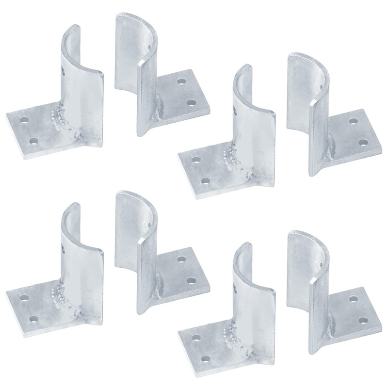 4 Pairs 1-5/8" Fence Post Base,Round Pipe Floor Flange