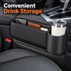 Car Seat Gap Organizer with Cup Holder – Leather-Style Storage