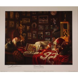 ALABAMA football Bear Bryant Stallings print "Crimson Legacy " by Daniel Moore
