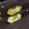 Unbranded Citrine Crystal Hexagonal Point Pendant Healing Balance Women Men