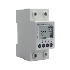 KETOTEK Digital LCD Electricity Meter, DIN Rail, 1 Phase AC Meter, DIN Rails, Energy Meter, KWh Counter, Multifunctional Digital Energy Meter