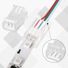 Flutesan 100 Pcs 3 Pin 10mm Solderless LED Light Strip