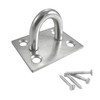 Keypak Security Staple on Plate, 50mm, Zinc Plated, Heavy-Duty Corrosion
