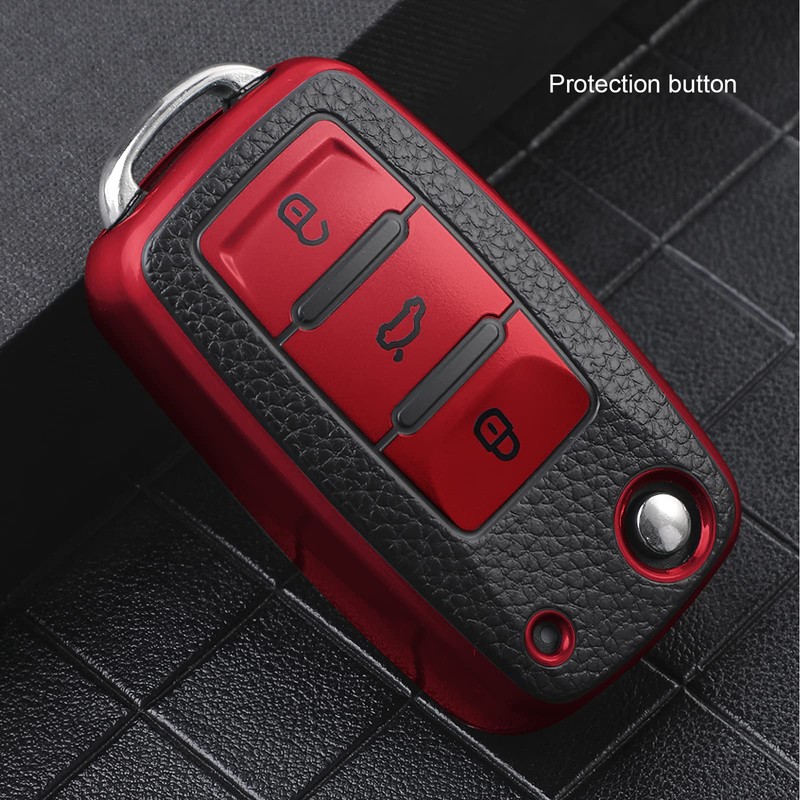 ELOHEI for VW Key Fob Cover, Premium Soft TPU 361