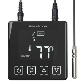TerraBloom Programmable Thermostat Speed Controller with Temperature Probe for ECMF Series Fans