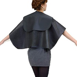 EXCEL(Excell) Ultra-Back Shampoo Cloth, Black, Body (Width: 35.4 x Length: 35.4 x (Neck) 12.6 - 20.5 inches (90 x 90 x 32 - 52 cm), Water Cut Part (Width: 16.9 x Length: 11.0 inches (43 x 28 cm)