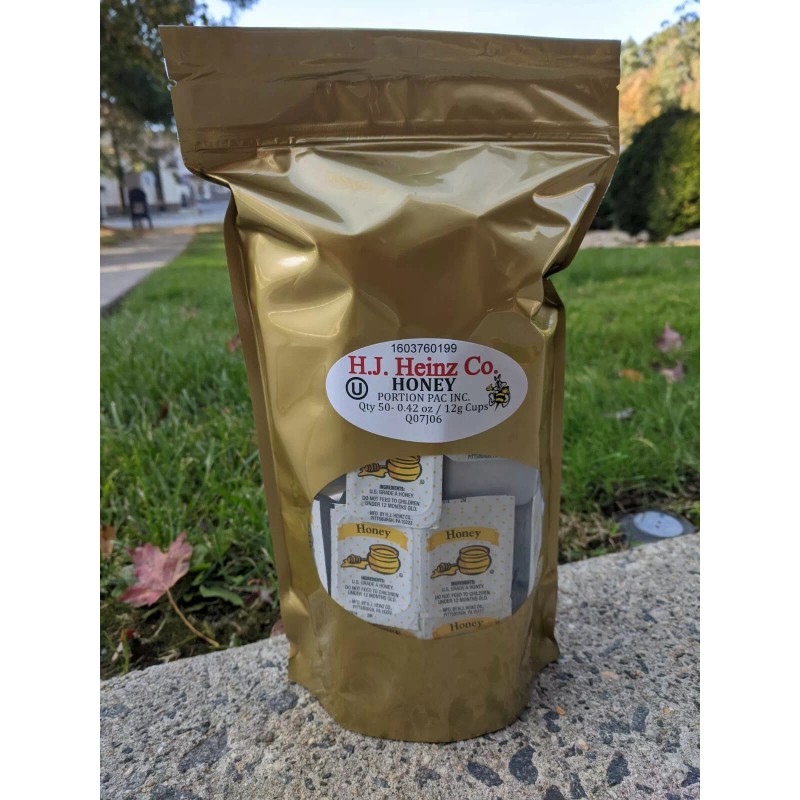 HEINZ HONEY SINGLE SERVE 50 Packs in Bag KOSHER .42oz
