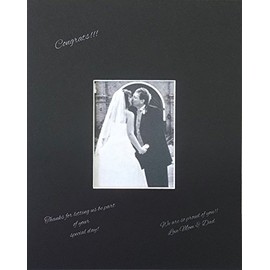 24x36 Black Signature and Autograph Picture Mat for 8x10 Picture. Weddings, Baby Showers, Reunions, Events