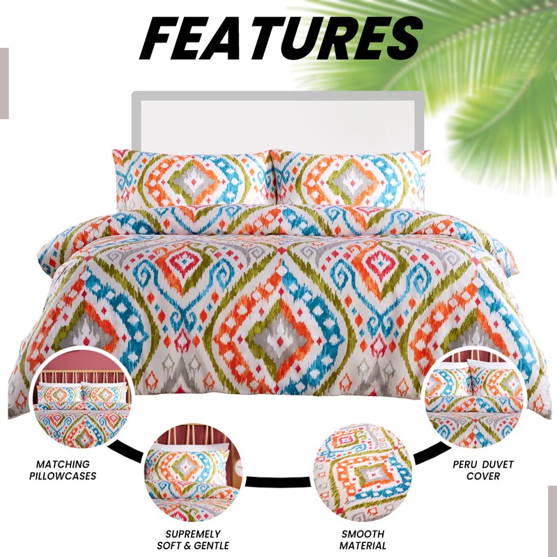 Olivia Rocco Peru Duvet Cover Set Soft Quilt Bedding Covers