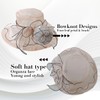 Punctualgood Wide Brim Organza Hat Dress Hat for Women Lady