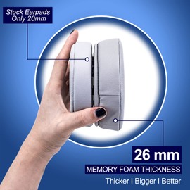 Virtuoso XT Ear Pads Replacement for Virtuoso RGB Wireless SE XT Headset, More - Softer Memory Foam, Added Thickness, Extra Durability (Gray)