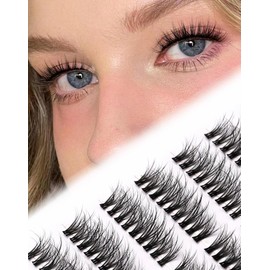 Wispy Lash Clusters Mink Eyelash Clusters Fluffy DIY Lashes Clusters 7 Pairs Natural Cluster Eyelash Extensions at Home C Curl Fluffy Eyelash Extensions