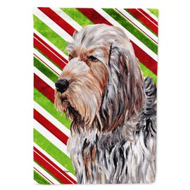 Caroline's Treasures SC9804GF Otterhound Candy Cane Christmas Garden Flag Mailbox Flag Decorative Yard Flag Banner Outside Patio Artwork Yard Flower Beds, Garden Size, Multicolor