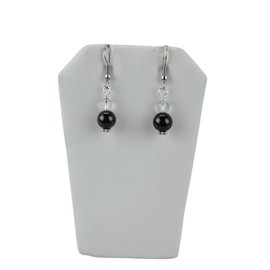 Garnet & Clear Quartz Earrings