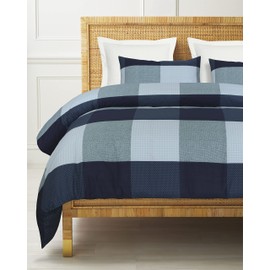 Amsons Quilt Cover Set – Blue Doona Cover - King Single Quilt Cover - 100% Cotton Bedding Duvet Cover Sets (2pc, King Single)