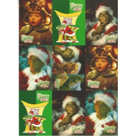 The Grinch Who Stole Christmas How The Grinch Stole X-mas Promo 9 Card Uncut Sheet Use as Poster or Frame 8x11"